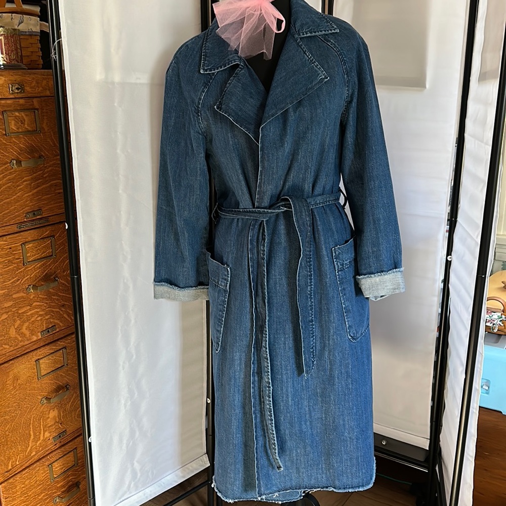 Gap light weight denim trench jacket